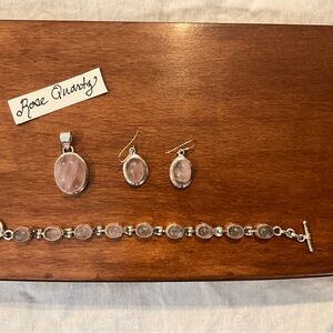 Rose Quartz Jewelry Set